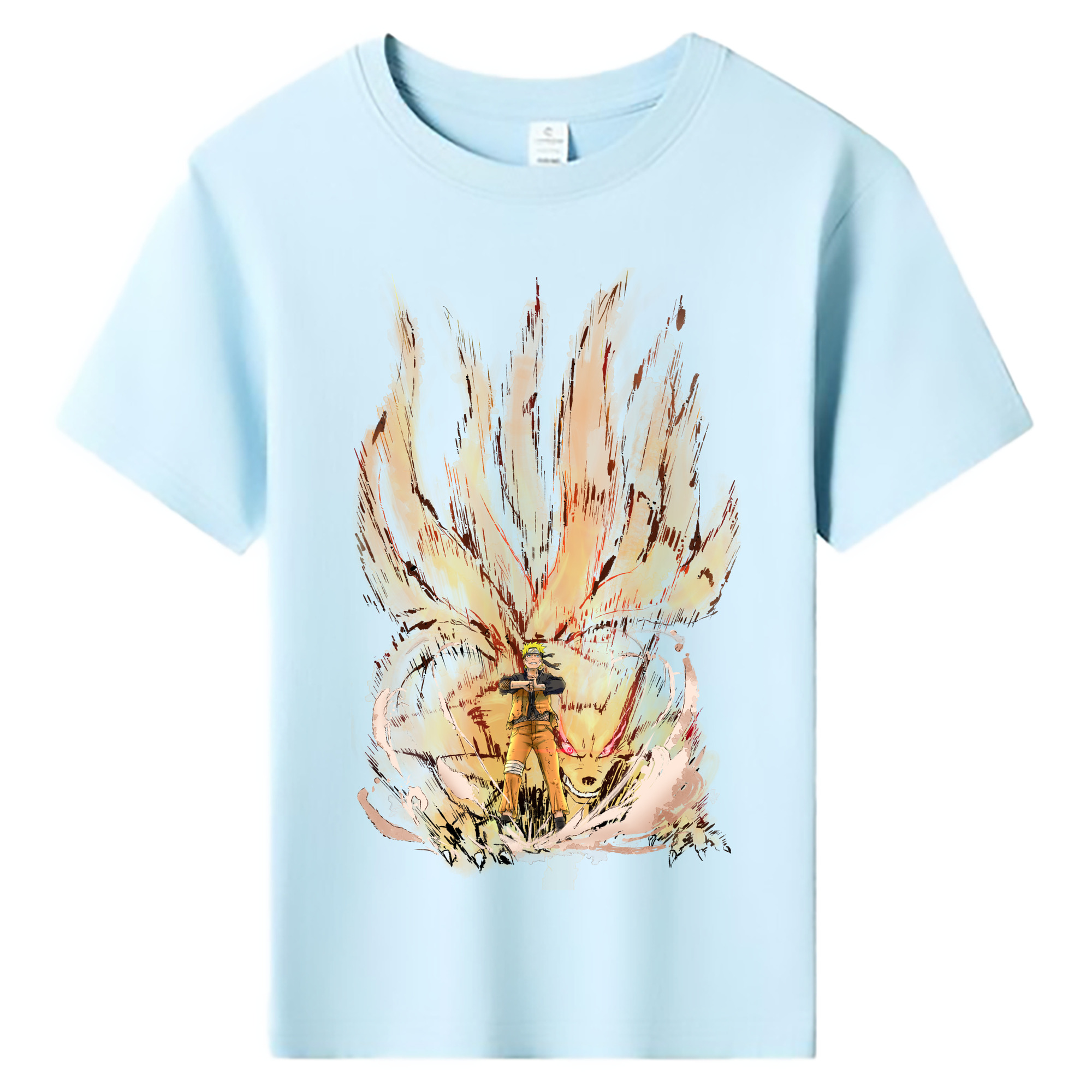 （画像用） NARUTO -ナルト- うずまき ナルト Uzumaki Naruto 綿100％キッズTシャツ（フロントプリント）